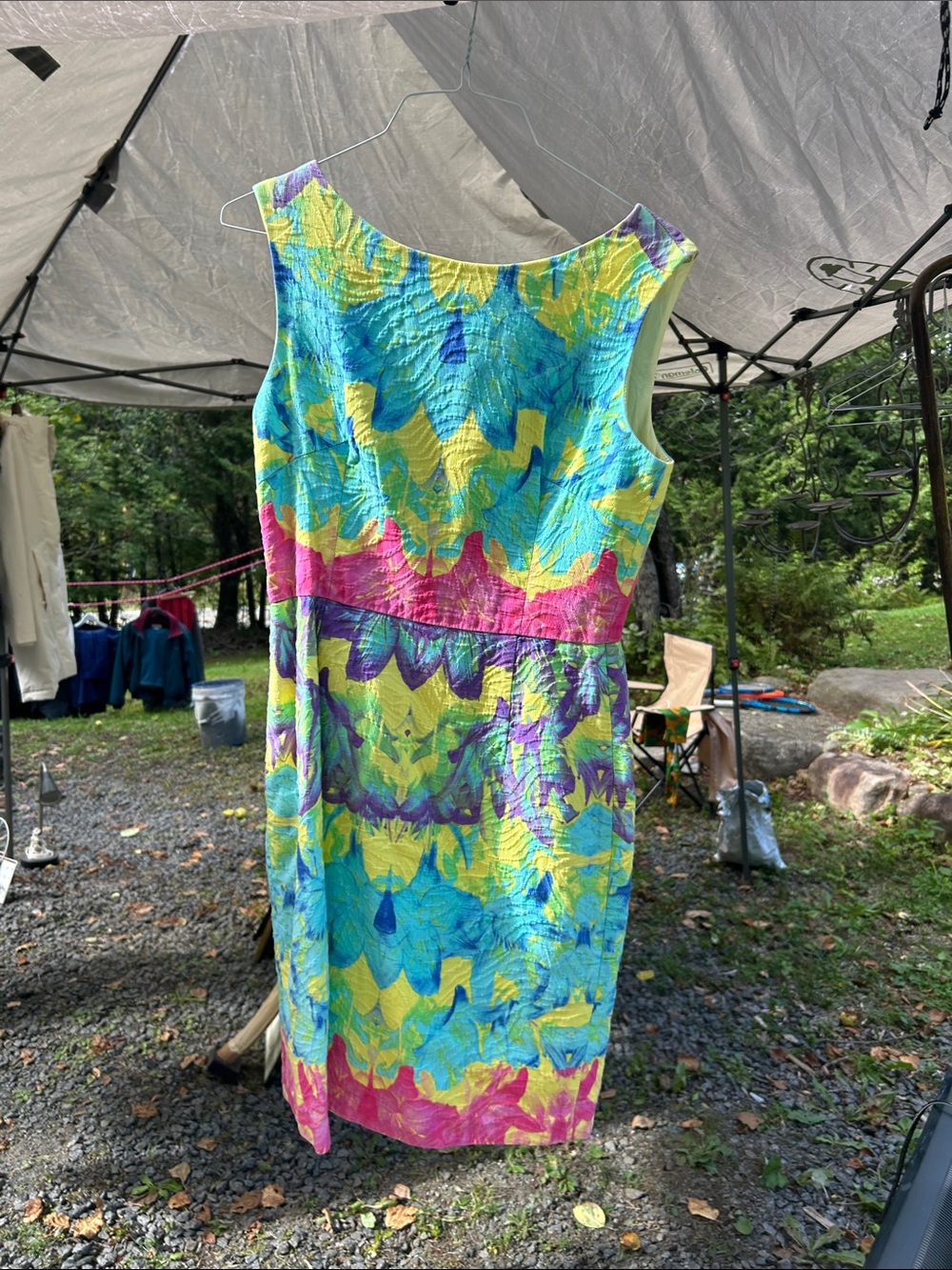 Vibrant Multicolor Sleeveless Midi Dress - Unbranded